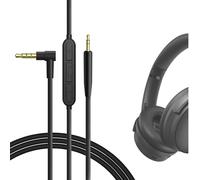 Geekria QuickFit Cable de Audio con Micrófono Compatible con Bose QuietComfort45,QC 35 SeriesII,QC35,QC25 Auriculares,2.5mm Cable Estéreo de Repuesto con Micrófono en línea y Control de Volumen(1.2m)