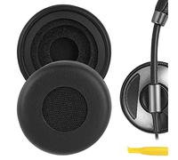 Geekria QuickFit Cuero proteico Almohadillas para Plantronics Blackwire C510 C520C710 C720 H251 H261 H351 Auriculares Reemplazo de almohadillas,Piezas de reparación de la cubierta del auricular(Negro)