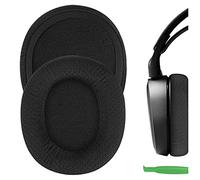 Geekria QuickFit Mesh Fabric Reemplazo Almohadillas para SteelSeries Arctis 3 Arctis 5 Arctis 7 Arctis 9X Arctis Pro Headphones Earpads, Piezas de reparación de Almohadillas para Auriculares(Negro)