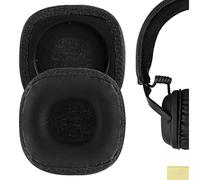 Geekria QuickFit Protein-Almohadillas de Repuesto de Piel para Marshall Major III con Cable,inalámbrico Bluetooth Major III,Almohadillas para Auriculares Mid ANC,Piezas de reparación de Tazas (Negro)
