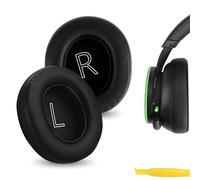 Geekria QuickFit Protein - Almohadillas de Repuesto de Piel para Microsoft Xbox Wireless, Xbox Stereo Wired 20th Anniversary Edición Especial para Auriculares,Almohadillas para los oídos(Negro)