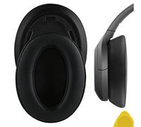 Geekria QuickFit Protein-Almohadillas de Repuesto para Auriculares inalámbricos Sony WH-H910N con cancelación de Ruido para Auriculares (Negro)