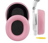 Geekria QuickFit Protein Leather - Almohadillas de Repuesto para Auriculares Audio Technica M50X, M50XBT, M50XBT2, M50, M40X, M30, M20, M10 Almohadillas para Auriculares, Piezas de reparación (Rosa)