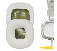 Geekria QuickFit Protein Leather - Almohadillas de Repuesto para Auriculares Marshall Major, Almohadillas para Auriculares, Piezas de reparación de Almohadillas para Auriculares (Blanco)