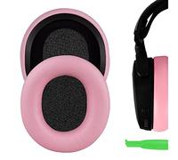 Geekria QuickFit Protein Leather - Almohadillas de Repuesto para Auriculares SteelSeries Arctis Prime Arctis Pro Arctis 9X Arctis 7 Arctis 5 Arctis 3, reparación de Almohadillas (Rosa)