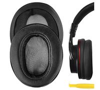 Geekria QuickFit Protein Leather Almohadillas para Auriculares Sony MDR-1ABT, MDR-1RBT, MDR-1RNC, Almohadillas de Repuesto para los oídos, Almohadillas de reparación de Auriculares (Negro)