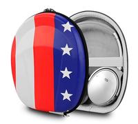 Geekria Shield Funda Compatible con Bose QuietComfort,QCUltra,QC45,QC35II,QC35,QC25,QC15,QCSE,NC700,Funda Protectora rígida de Repuesto para Viaje con Almacenamiento de Cables(Bandera de EE. UU.)