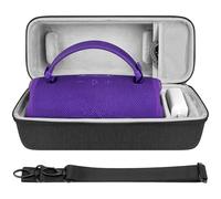 GEEKRIA Shield - Funda para altavoz compatible con JBL Charge 6, bolsa de transporte protectora portátil de carcasa rígida de repuesto con almacenamiento de cables, gancho para llavero, correa de