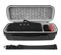 Geekria Shield - Funda para altavoz compatible con JBL Flip 7/6/5 de repuesto, funda rígida portátil con almacenamiento de cables, gancho para llavero, correa de hombro de viaje (gris oscuro)