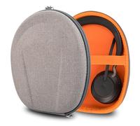 Geekria Shield Funda para Auriculares Compatible con Jabra Elite 45h, Evolve2 50, Estuche de Viaje rígido de Repuesto con Almacenamiento de Cables (Marrón)