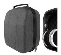 Geekria Shield - Funda para auriculares de gran tamaño, bolsa de transporte rígida de repuesto con almacenamiento de cables, compatible con auriculares HiFiMAN HE 6se, HE 1000 (gris oscuro)