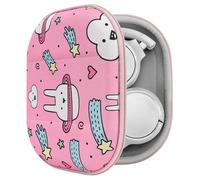 GEEKRIA Shield - Funda para auriculares supraaurales compatible con JBL Tune 510BT, Tune 660NC, Tune 560BT, Tune 500BT, bolsa de transporte de repuesto rígida con almacenamiento de cables (rosa), Pink