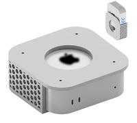 Geekria soporte 3D impreso para monitor, montaje en pared, compatible con Apple 2024 Mac Mini M4/2024 Mac Mini M4 Pro, soporte VESA, accesorios (plateado)