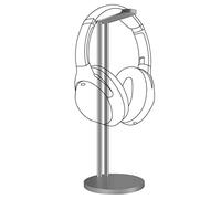 GEEKRIA - Soporte de Aluminio para Auriculares para Juegos, Soporte para Monitor de Escritorio con Base sólida Resistente Compatible con Sony, Bose, AKG, ATH, JBL (Gris)