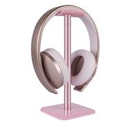 GEEKRIA Soporte de Aluminio para Auriculares, Soporte de Auriculares para Juegos, Colgador de exhibición de Auriculares, Soporte de Escritorio con Silicona Antideslizante, Color Rosa