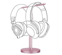 Geekria Soporte de Aluminio para Auriculares, Soporte para Pantalla de Escritorio, Compatible con Bose, Pioneer, Sony, Beyerdynamic, AKG, ATH, Auriculares B & O, Auriculares (Rosa)