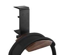 Geekria Soporte de Madera para Auriculares Compatible con Air Pods MAX, Sony WH-1000XM5 Gancho para Auriculares, Clip de Escritorio de Aluminio de Doble propósito con Soporte de Nogal