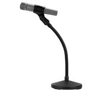 Geekria Soporte de micrófono de sobremesa de cuello de cisne for Creators con brazo flexible, soporte de micrófono de escritorio con base con peso, compatible con Shure KSM11, SM57, TONOR D5, K1