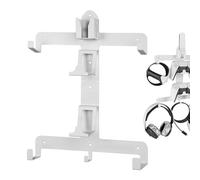 GEEKRIA Soporte de montaje en pared compatible con PSVR2 PS5, auriculares VR y controlador, soporte de soporte de almacenamiento, accesorios de juego VR, soporte de pantalla para auriculares PS5, kit