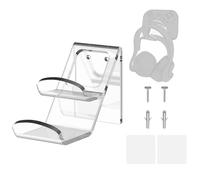 GEEKRIA Soporte de Pared para Mando y Auriculares, Gancho acrílico Doble, Soporte de Gamepad de Pared para 8BitDo Pro 2/Ultimate, Accesorios de Juego Que ahorran Espacio (Transparente)