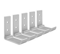 Geekria Soporte de Pared Plegable para Auriculares, Gancho de Pared de Aluminio, soporta hasta 1 kg con Cinta, 20 kg con Tornillo, Soporte con Almohadillas Protectoras para la Diadema (5 Piezas)