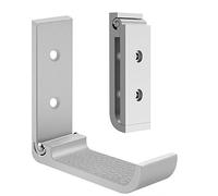 Geekria Soporte de pared plegable para auriculares,gancho de pared de aluminio,soporta hasta 1kg con cinta 3M,20 kg con tornillos,el soporte viene con almohadillas protectoras para la cabeza(2 piezas)