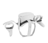 GEEKRIA Soporte de pared VR compatible con Oculus Quest 2,Oculus Rift S,Pico Neo 3,Pico Neo 4,auriculares VR y soporte de gancho de almacenamiento,soporte de controladores de movimiento (gris