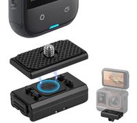 GEEKRIA Soporte magnético de liberación rápida compatible con Insta360 X5, X4, X3, Ace Pro 2, Ace Pro, Ace, accesorios de base de montaje magnético, adaptador de trípode de metal para otros