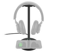 Geekria Soporte para Auriculares, Soporte inalámbrico de Carga para teléfono móvil, Juegos montado en la Cabeza de aleación de Aluminio, Adecuado para Accesorios de Escritorio para de Mesa