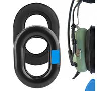 Geekria Sport Cooling-Gel Almohadillas de repuesto para David Clark H10-60H10-20H10-13.4H10-76H10-30 H10-13S Auriculares orejeras, alta densidad reducción de ruido auriculares aviación orejeras(negro)