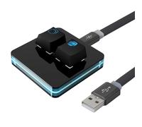 Geekria Teclado mecánico Copy Paste con accesos directos instantáneos para copiar y Pegar, retroiluminación de Seis Colores, Ideal para Office, Excel, Word (para Sistema operativo Windows/Negro)