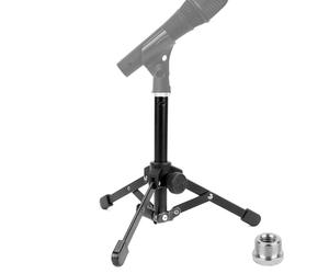 Geekria Trípode de Mesa, Soporte de micrófono de Mesa con pies Antideslizantes Plegables, Compatible con Behringer XM8500, C-1, CAD Audio GXL2200, U49, Marantz Pro MPM-1000, Nady SCM-1000