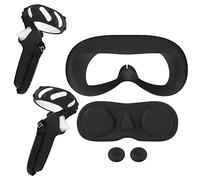Geekria VRCover Accesorios Set Compatible con Pico Neo 3, Touch Controller GripCover, Pico Neo 3 Front Face ProtectorCover, Silicona FaceCover con Lens ProtectiveCover (Negro)