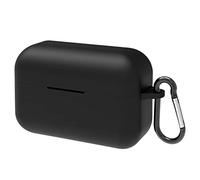 GeekriaFunda de silicona compatiblecon auriculares inalámbricos JBL LIVE 300 True,funda de piel para auriculares,funda protectora de transporte con gancho para llavero,puerto de carga accesible(negro)