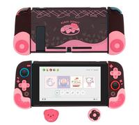 GeekShare Donut Funda Protectora Solo para Interruptor, Cubierta a Prueba de Golpes con empuñaduras para Controlador Joy con con 2 Tapas para Pulgar, Chocolate Oscuro