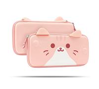 GeekShare Étui de Transport Avec Oreilles de Chat Compatible Avec Switch/Switch OLED - Étui de Transport Rigide Portable pour Console Switch et Accessoires de Jeu