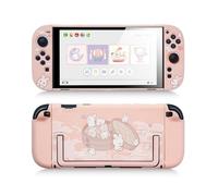 GeekShare Funda acoplable Kawaii para Switch 2, diseño antiarañazos y de absorción de golpes, con diseño de conejo moño al vapor