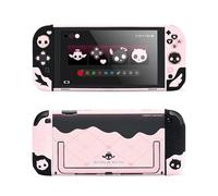 GeekShare Funda protectora de silicona suave para Switch 2 (2025), funda separable, resistente a los arañazos, con 2 tapas para el pulgar (cabeza de muerto)