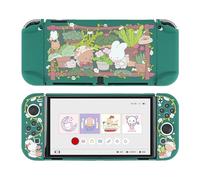 GeekShare Funda Protectora Delgada Compatible con Switch OLED y JC Handle - Funda Protectora con absorción de Golpes y antiarañazos para Switch OLED - Bunny Garden