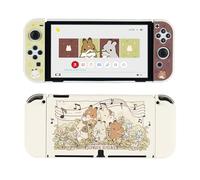 GeekShare Funda Protectora Funda Delgada Compatible con Switch OLED y Mango JC - Funda Acoplable Funda Protectora de PC Rígida, Temporada de Jardín