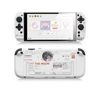 GeekShare Funda rígida compatible con Switch 2 (2025), funda protectora acoplable antiarañazos compatible con Switch 2 con mango JC desmontable, The Moon (blanco)