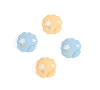 GeekShare Lindas tapas de silicona para el pulgar Joycon, funda para joystick compatible con Nintendo Switch/OLED/Switch Lite, 4 unidades, concha marina