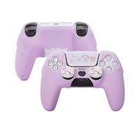 GeekShare Mikko - Juego de funda protectora de silicona para mando inalámbrico PS5, cubierta morada de helado dulce con 2 tapas de agarre para el pulgar