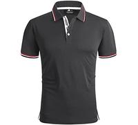 geeksport Polos Hombre Manga Corta Tenis Regular Fit Camiseta Hombre Deporte Secado Rápido Transpirable Polo Verano Al Aire Libre Golf Polos