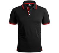 geeksport Polos Hombre Manga Corta Tenis Regular Fit Camiseta Hombre Deporte Secado Rápido Transpirable Polo Verano Al Aire Libre Golf Polos
