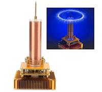 Geekstyl Music Coil Topper, Bobinas de Música Módulo de Experimento Dorado de Latón con Luz, Bobinas Herramientas Manuales Base del Radiador de la CPU 100-240V (Enchufe de