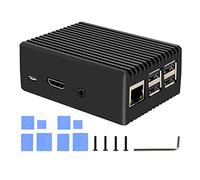 Geekworm Carcasa para Raspberry Pi 3 B+/ 3B, carcasa de aluminio, carcasa de refrigeración pasiva para Raspberry Pi 3 Model B+/ Pi 3 Model B (P252)