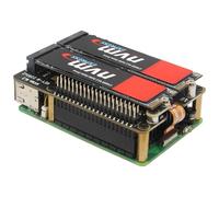 Geekworm Placa periférica PCIe X1004 PCIe a Dual M.2 Hat NVMe 2280 SSD PCIe para Raspberry Pi 5