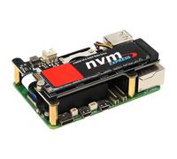 Geekworm X1001 PCIe a M.2 Hat Key-M NVMe SSD Pip PCIe Placa periférica para Raspberry Pi 5