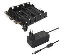 Geekworm X1202 UPS Shield with 12V 5A Power Adapter for Raspberry Pi 5, Support MAX 5.1V 5A Output|Wide 6-18V Input|Auto Power On|Safe Shutdown|Power Loss Detection